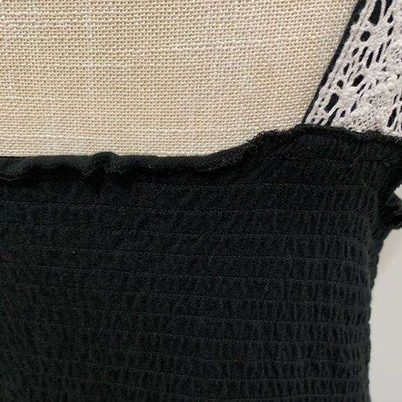 RXB Stretch Jersey Knit Midi Crocheted Dress - L - Picture 6 of 9